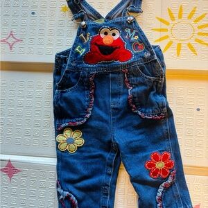 Elmo Denim Overalls size 12m